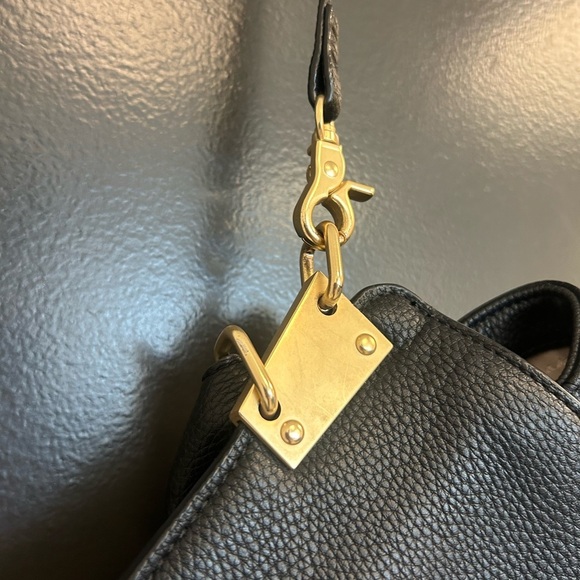 Foley + Corina NWOT leather Black and Gold Crossbody Bag - Picture 5 of 16